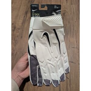 NWT Nike D-Tack Padded Lineman Football Gloves White/Gray Men's 6XL (XXXXXL)...
